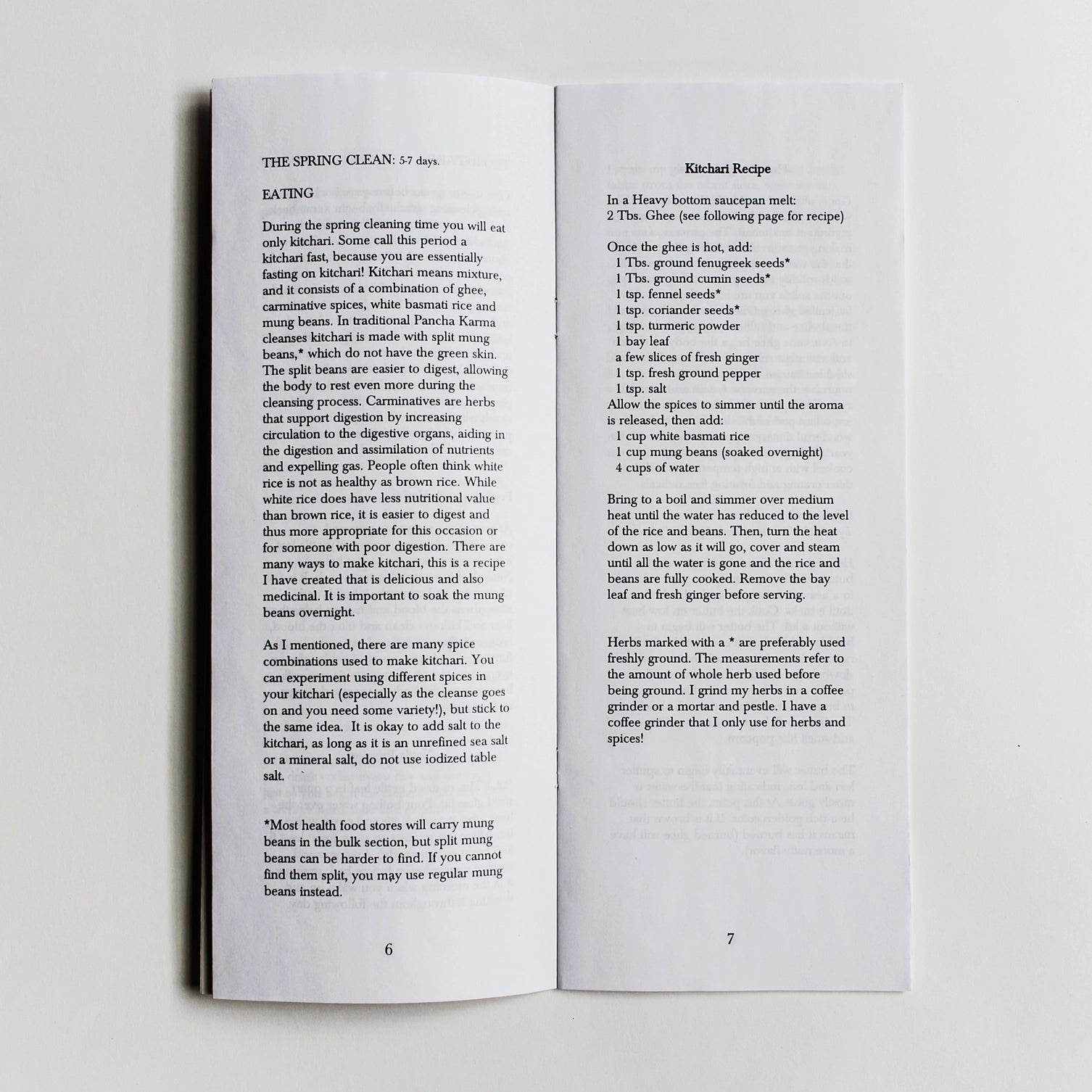 SPRING CLEANING | A zine for spring cleansing and detox